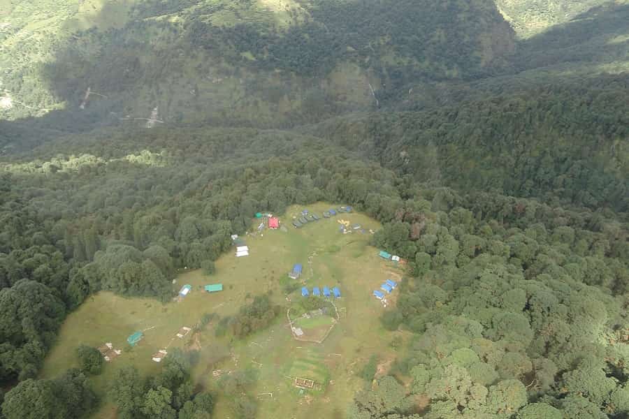 Drone view of Chopta