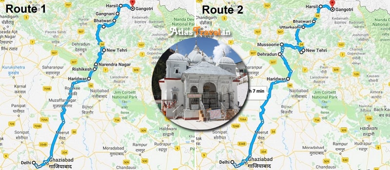 Gangotri Route Map
