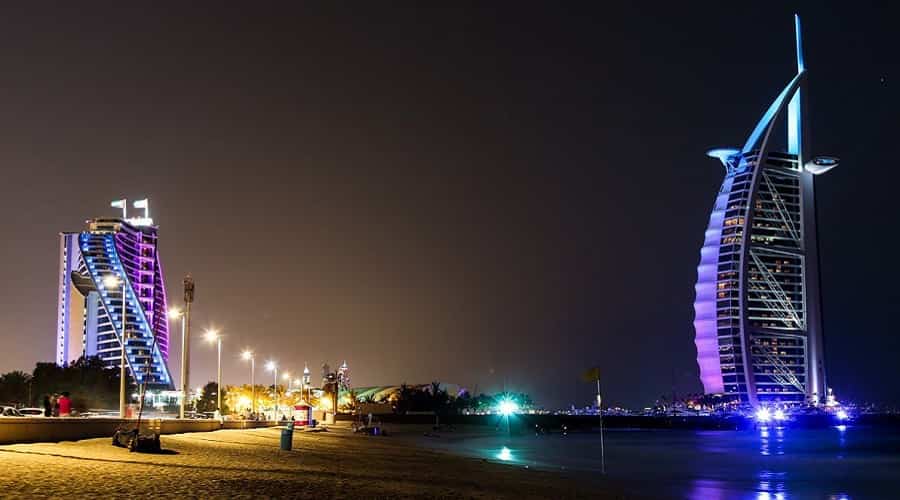 Jumeirah Public Beach at Night