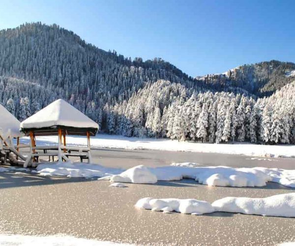 snow fall in Khajjiar