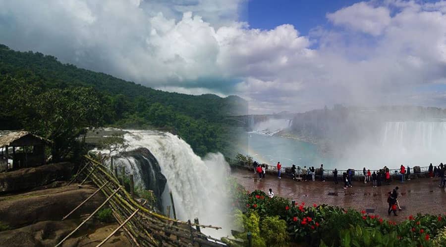 Niagara falls and Athirapilly Falls