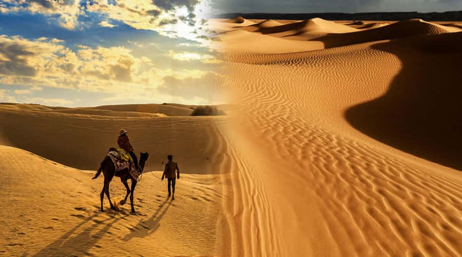 Sahara Desert and the Thar Desert