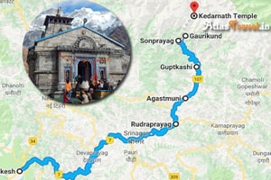 Kedarnath Yatra Road Route Map with Distance & Directions